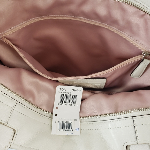 Coach 17041 Audrey Leigh Laser Cut Perforated Ivory Leather Tote Shoulder BagNWT - Picture 16 of 16